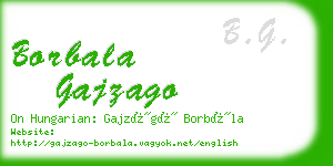 borbala gajzago business card